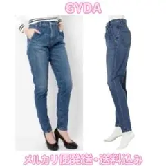 GYDA ジェイダ タックボーイズパンツ テーパード デニムパンツ ハイウエスト