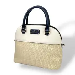 ケイトスペード　2way ハンドバッグ　ショルダーバッグ　かごバッグ　バイカラー