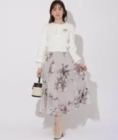 WILLSELECTION オパールフラワープリントスカート