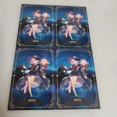 カラフルピーチ のあ 魔法学園カード 4枚