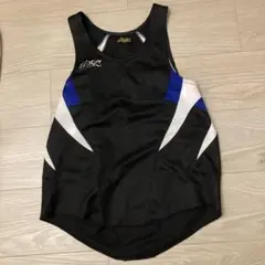 asics 陸上用タンクトップ 黒/青/白