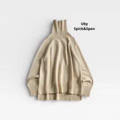 UbySpick&Span ハイネックニットセーター タートルネック アイボリー