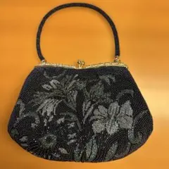 TOWANNY美品✨ビーズ 花柄 2way ショルダーパーティーバッグ 黒 - メルカリ