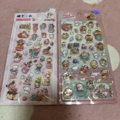 【シール】クレヨンしんちゃん 3D立体シール 2種セット ぷっくりシール【新品】