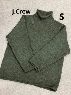 ［O11-19］J.CREW ロールネックニットセーター S ウール100%