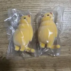 虚無。 纏 黄猫 2点セット 猫 フィギュア 黄色 ねこ ネコ 가챠