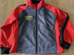 アンブロ　ジャージ　上のみ　120 赤×グレー