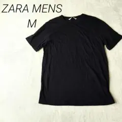 ZARA クルーネック Tシャツ ブラック　綿100%　無地のサムネイル