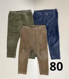 ✴︎まとめ売り✴︎ユニクロ UNIQLO 10分丈 コーデュロイパンツ サイズ80①