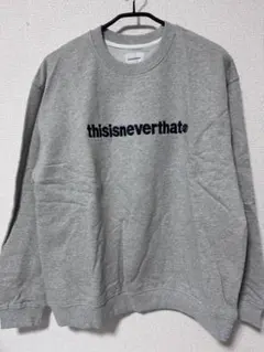 thisisneverthat 刺繍クルーネック スウェット グレー