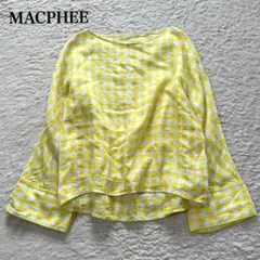 極美品✨️マカフィー ブロックチェック フレンチリネンワイドスリーブプルオーバーのサムネイル