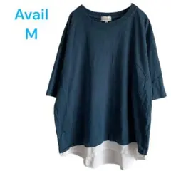 アベイル　Tシャツ　M　レイヤード　ドッキング　オーバーサイズ　1138のサムネイル