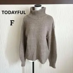 TODAYFULトゥデイフル バルキータートルニット セーター 長袖 ベージュFのサムネイル