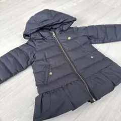 Kate Spade ブラック ダウンコート フリル付き