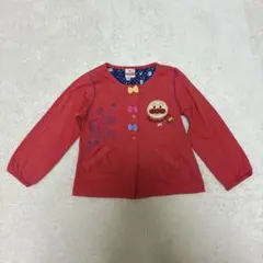 アンパンマンキッズコレクション　100cm 長袖薄手カーディガン　刺繍　リボン