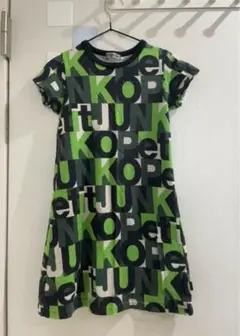 2000s 当時物　子供服　コシノジュンコ　ロゴモダンワンピース　半袖のサムネイル