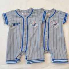 ロサンゼルス　ドジャース　ベビーカバーオール　70 2点セット
