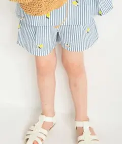 ブランシェス レモン&フラワー刺繍ショートパンツ 未使用