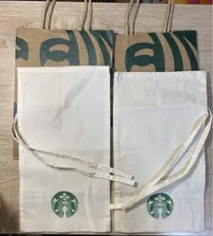 スタバギフト袋&ショッパー各２セット　STARBUCKS