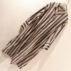 MAYSON GREY ストライプ ロングシャツワンピース 羽織り 長袖 1/Ｓのサムネイル