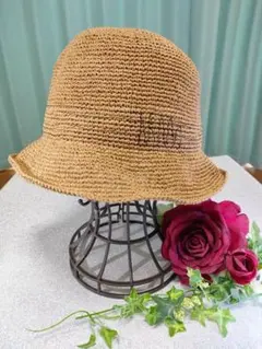 プ*ラ様 ☆オリエント☆ 麦わら帽子 ベルトステッチ デザイン 細編みハット ❁