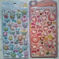 °.·正規品 サンリオキャラクターズ うるちゅるポップシール 2枚セット·.°