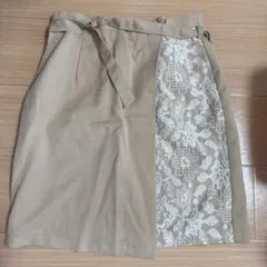 OLIVE des OLIVE ベージュ レースタイトスカート