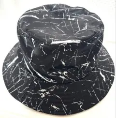 美品⭐︎ShinyEdge バケットハット バケハ ブラック ペイント