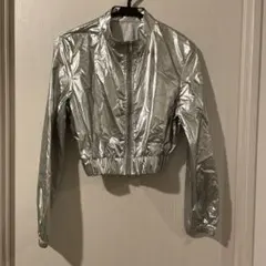 SHEIN シルバーショートジャケット S