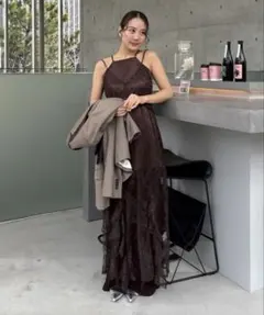 ANDRESD chemical lace zipper dress - メルカリ