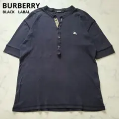 【BURBERRY BLACK LABEL】バーバリー　ヘンリーネック　半袖のサムネイル