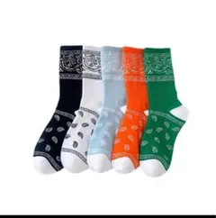 ✅ブラック　こだわりソックス　ペイズリー　DUNK　LOW　ESSにばっちり