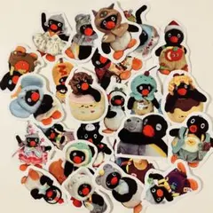 フレークシール　ペンギン　ピングー　ステッカー　50枚セット　　コラージュ素材