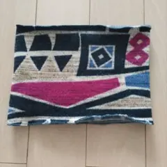 カラフル幾何学模様スヌード　ハンドメイド