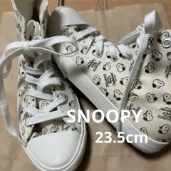スヌーピー ハイカットスニーカー オフホワイト23.5cm SNOOPY
