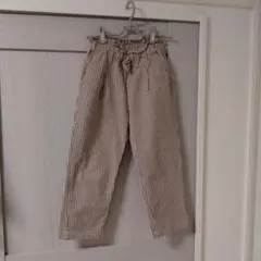 アプレレクール　ブラウンチェック ゴムウエストパンツ 130cm