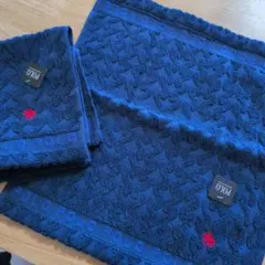 POLO タオルハンカチ 2枚セット ネイビー