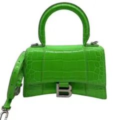m*e様 BALENCIAGA HOURGLASS クロコ型押し ショルダーバッ - メルカリ