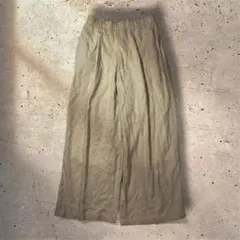 リネンパンツ ワイド
