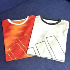 美品！adidas グラフィックプリントシャツ 2枚セットサイズ160