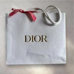 Dior ショップ袋 ホワイト ゴールドロゴ
