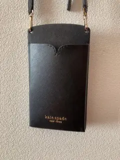 kate spade ブラック スマホショルダーバッグ