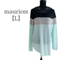 maurices【L】 フード付き長袖Tシャツ 黒・グレー・水色