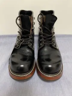 メイカーズ肉厚/牛革レザー CHAIN RACE UP BOOTS ブラック - メルカリ