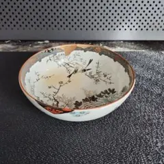 コ192】時代物 希少 珍鉢 古盆器 盆栽鉢 植木鉢 雷紋丸鉢 窯印あり 