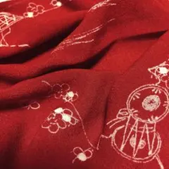 江戸縮緬　ツバメ　花　ちりめん　正絹　古布　リメイク　アンティーク　時代物 2025年最新Yahoo!オークション -古布 縮緬 はぎれの中古品・新品・未