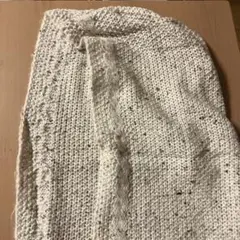 アイボリー ケーブル編み ニットスヌード