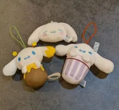 シナモロール マスコット 3種セット　キーホルダー　鉢　カップケーキ