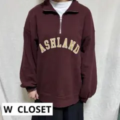 ハーフジップ 裏起毛 スウェット