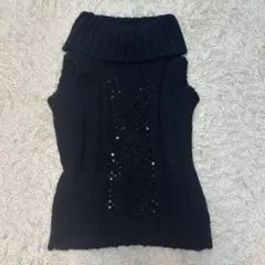 COMMON ROUGE ピースナウ タートルネック ノースリーブニット